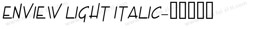Enview Light Italic字体转换